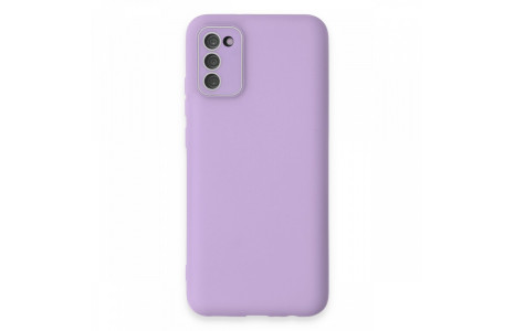 Newface Samsung Galaxy A02S Kılıf Lansman Glass Kapak - Lila