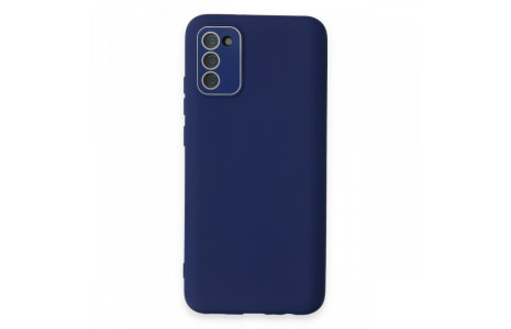 Newface Samsung Galaxy A02S Kılıf Lansman Glass Kapak - Sky Blue