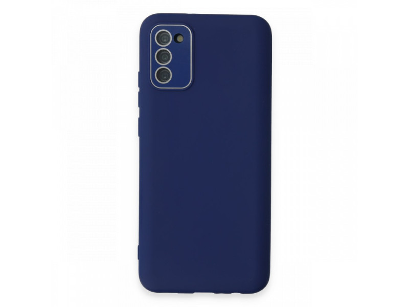 Newface Samsung Galaxy A02S Kılıf Lansman Glass Kapak - Sky Blue
