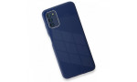Newface Samsung Galaxy A03S Kılıf Glass Kapak - Lacivert