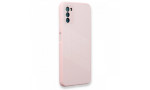 Newface Samsung Galaxy A03S Kılıf Glass Kapak - Pembe