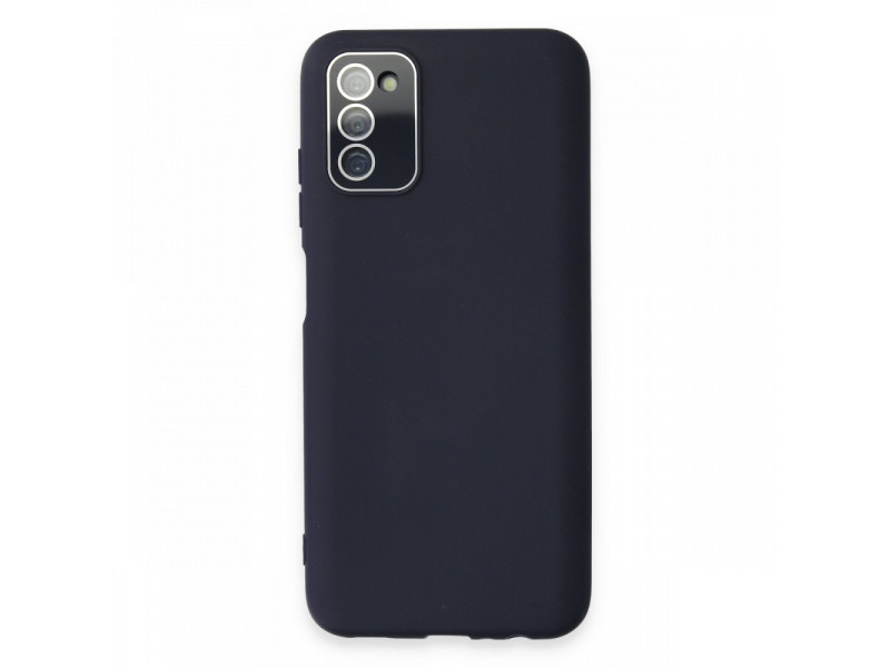 Newface Samsung Galaxy A03S Kılıf Lansman Glass Kapak - Lacivert