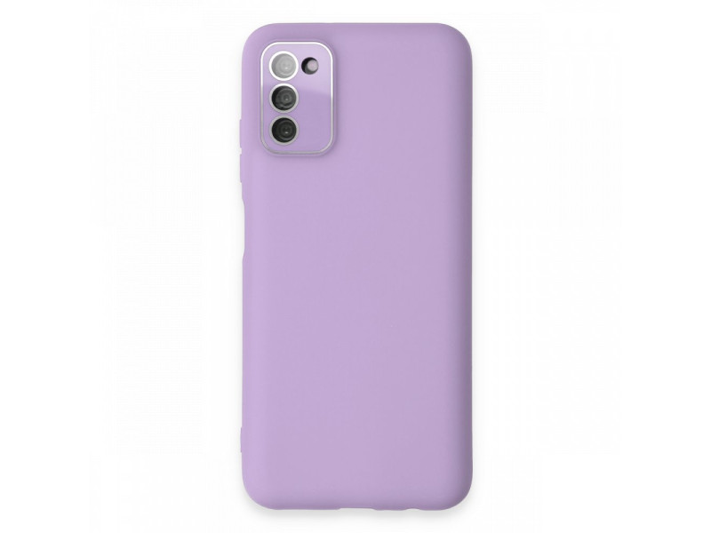 Newface Samsung Galaxy A03S Kılıf Lansman Glass Kapak - Lila
