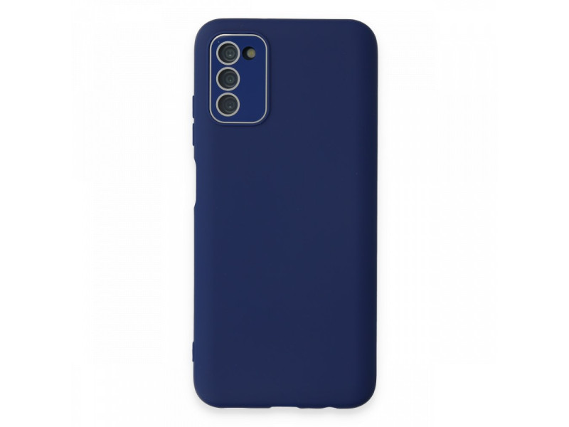Newface Samsung Galaxy A03S Kılıf Lansman Glass Kapak - Sky Blue