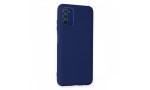 Newface Samsung Galaxy A03S Kılıf Lansman Glass Kapak - Sky Blue
