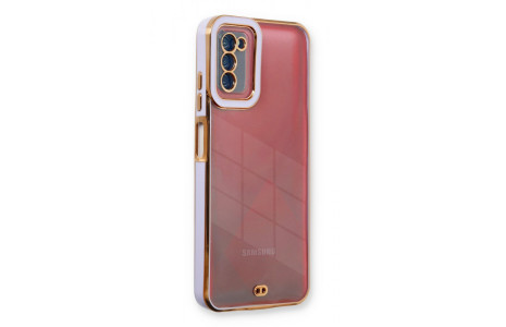 Newface Samsung Galaxy A02S Kılıf Liva Lens Silikon - Lila