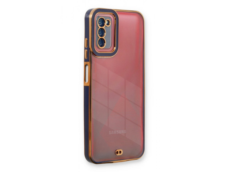 Newface Samsung Galaxy A03S Kılıf Liva Lens Silikon - Mavi
