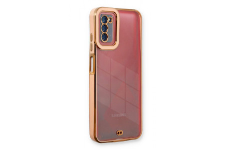 Newface Samsung Galaxy A02S Kılıf Liva Lens Silikon - Rose