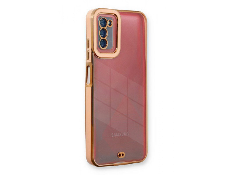 Newface Samsung Galaxy A03S Kılıf Liva Lens Silikon - Rose