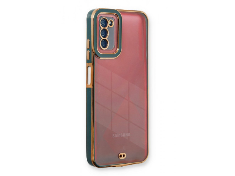 Newface Samsung Galaxy A03S Kılıf Liva Lens Silikon - Yeşil