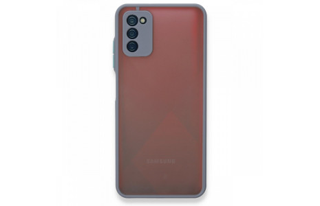Newface Samsung Galaxy A03S Kılıf Montreal Silikon Kapak - Gri