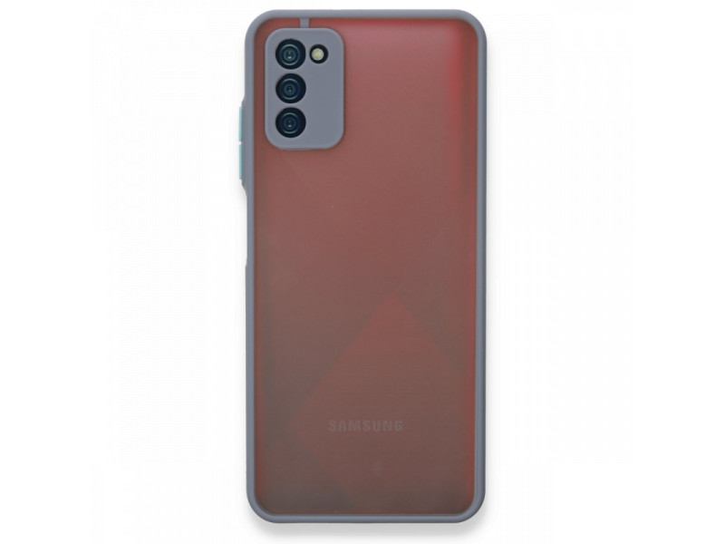 Newface Samsung Galaxy A03S Kılıf Montreal Silikon Kapak - Gri