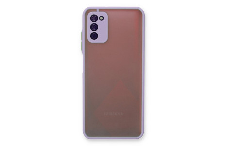 Newface Samsung Galaxy A03S Kılıf Montreal Silikon Kapak - Mor