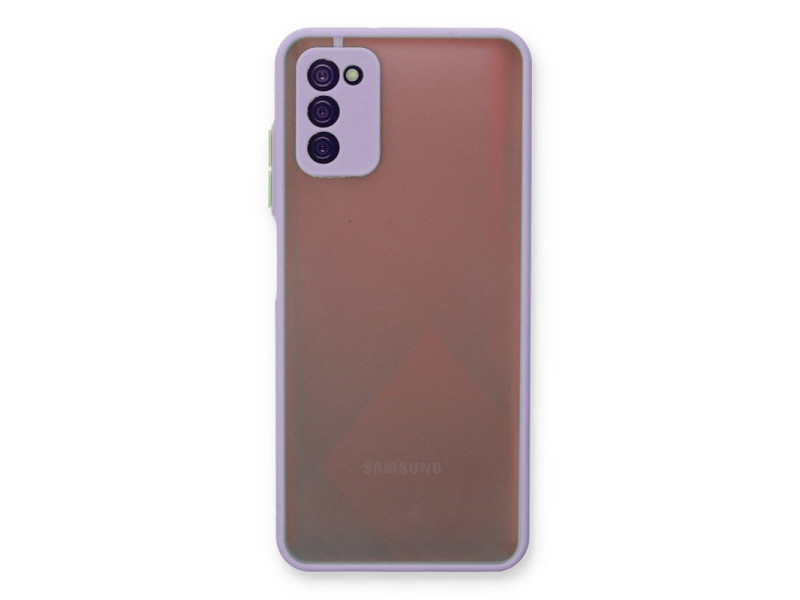 Newface Samsung Galaxy A03S Kılıf Montreal Silikon Kapak - Mor