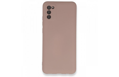 Newface Samsung Galaxy A03S Kılıf Nano içi Kadife Silikon - Pudra