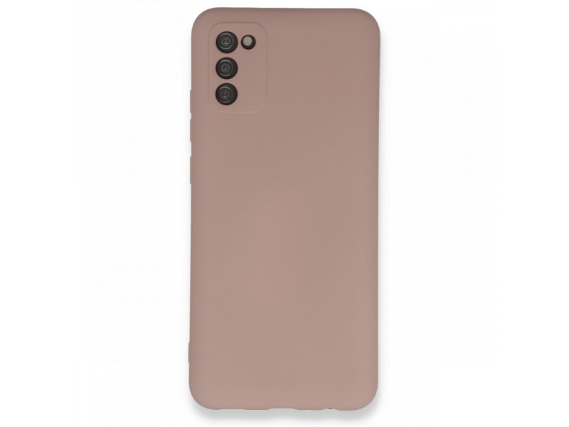 Newface Samsung Galaxy A03S Kılıf Nano içi Kadife Silikon - Pudra