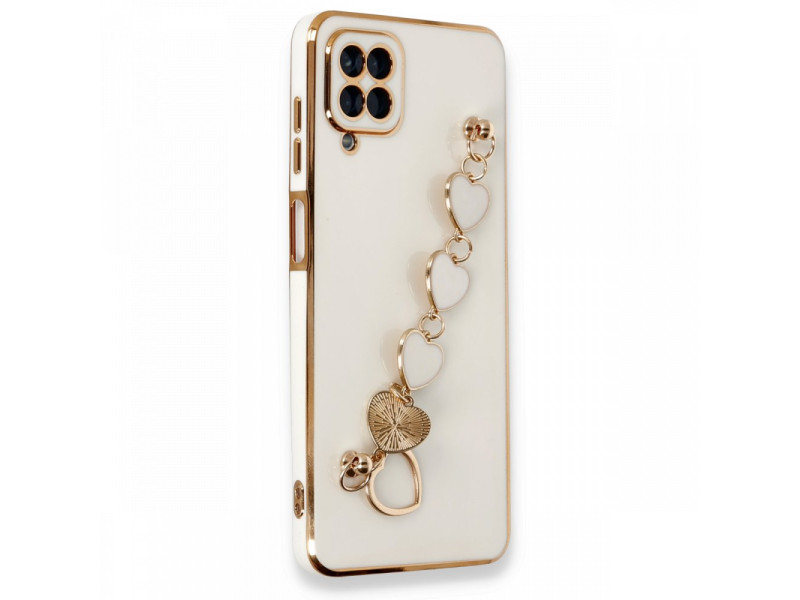 Newface Samsung Galaxy A12 Kılıf Esila Silikon - Beyaz