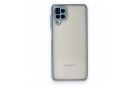 Newface Samsung Galaxy A12 Kılıf Montreal Silikon Kapak - Gri