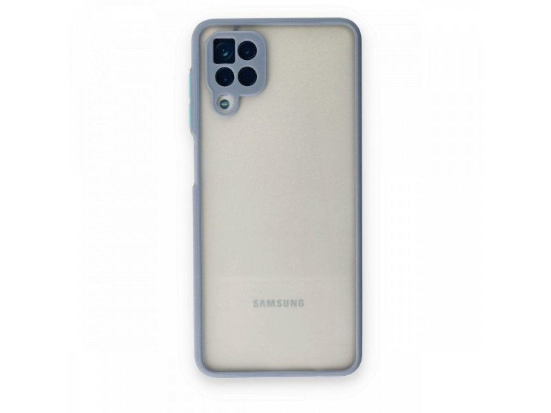 Newface Samsung Galaxy A12 Kılıf Montreal Silikon Kapak - Gri