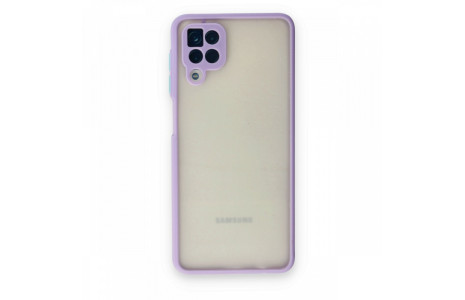 Newface Samsung Galaxy A12 Kılıf Montreal Silikon Kapak - Mor