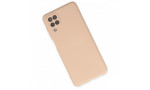 Newface Samsung Galaxy A12 Kılıf Nano içi Kadife Silikon - Pudra