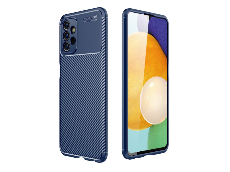 Newface Samsung Galaxy A13 4G Kılıf Focus Karbon Silikon - Lacivert