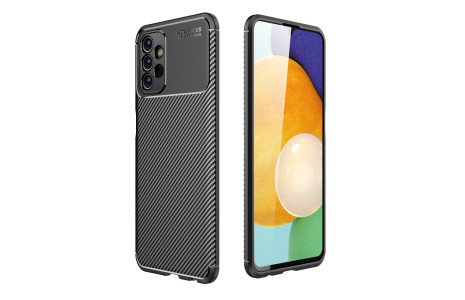 Newface Samsung Galaxy A13 4G Kılıf Focus Karbon Silikon - Siyah