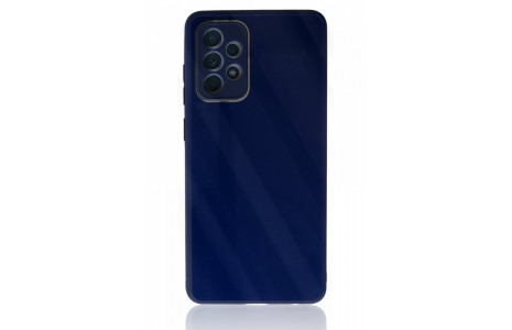 Newface Samsung Galaxy A13 4G Kılıf Glass Kapak - Lacivert