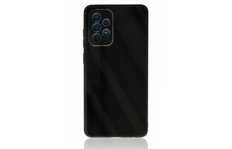Newface Samsung Galaxy A13 4G Kılıf Glass Kapak - Siyah