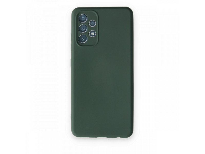 Newface Samsung Galaxy A13 4G Kılıf Nano içi Kadife Silikon - Koyu Yeşil