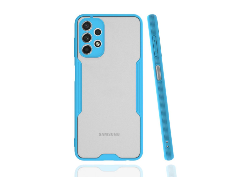 Newface Samsung Galaxy A13 4G Kılıf Platin Silikon - Mavi