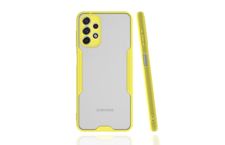 Newface Samsung Galaxy A13 4G Kılıf Platin Silikon - Sarı