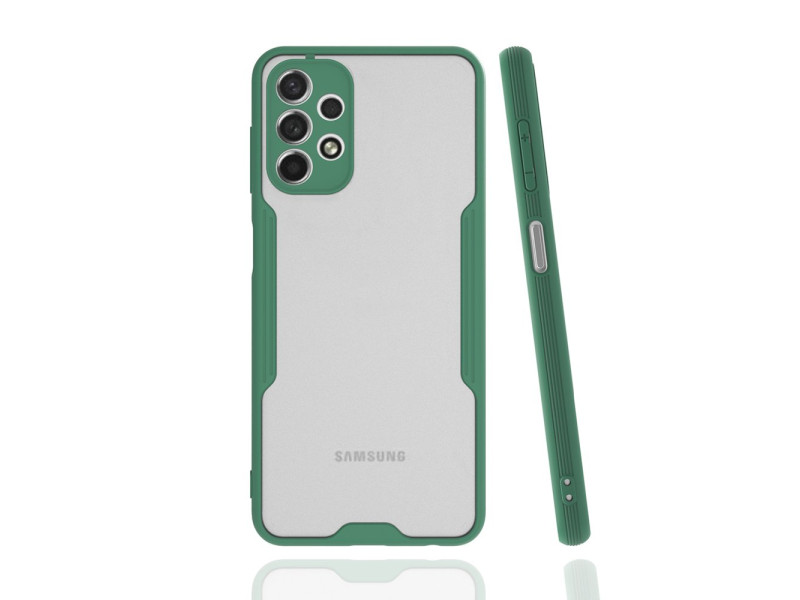 Newface Samsung Galaxy A13 4G Kılıf Platin Silikon - Yeşil