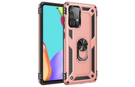 Newface Samsung Galaxy A13 4G Kılıf Sofya Yüzüklü Silikon Kapak - Rose