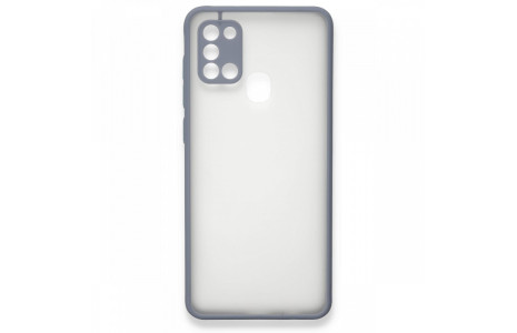 Newface Samsung Galaxy A21S Kılıf Montreal Silikon Kapak - Gri