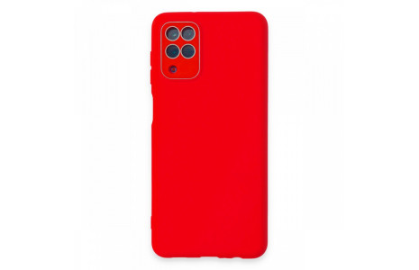 Newface Samsung Galaxy A22 Kılıf Lansman Glass Kapak - Kırmızı