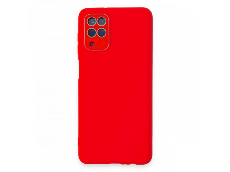 Newface Samsung Galaxy A22 Kılıf Lansman Glass Kapak - Kırmızı