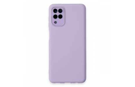 Newface Samsung Galaxy A22 Kılıf Lansman Glass Kapak - Lila