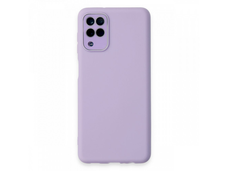 Newface Samsung Galaxy A22 Kılıf Lansman Glass Kapak - Lila
