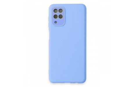Newface Samsung Galaxy A22 Kılıf Lansman Glass Kapak - Mavi