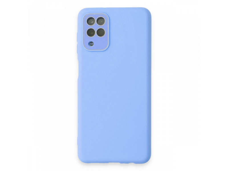 Newface Samsung Galaxy A22 Kılıf Lansman Glass Kapak - Mavi