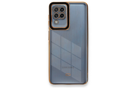 Newface Samsung Galaxy A22 Kılıf Liva Lens Silikon - Siyah