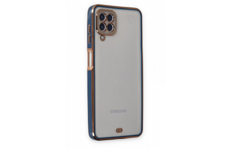 Newface Samsung Galaxy A22 Kılıf Liva Silikon - Mavi