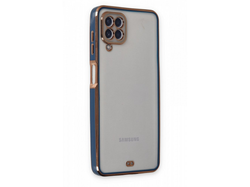 Newface Samsung Galaxy A22 Kılıf Liva Silikon - Mavi