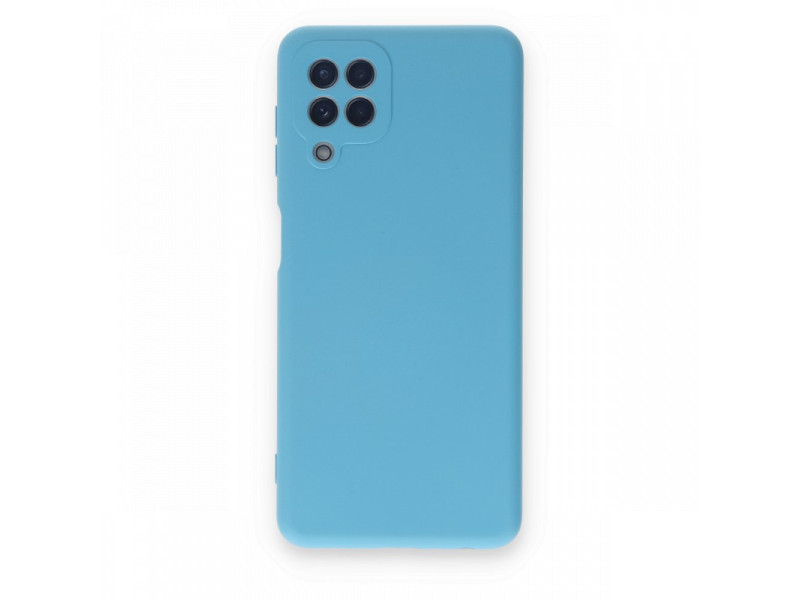 Newface Samsung Galaxy M32 Kılıf Nano içi Kadife Silikon - Mavi