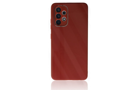 Newface Samsung Galaxy A23 4G Kılıf Glass Kapak - Bordo