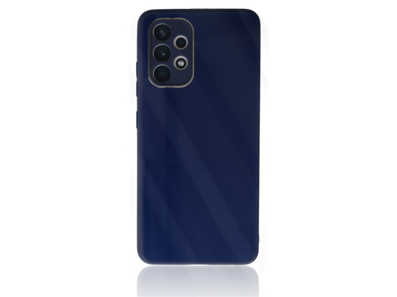 Newface Samsung Galaxy A23 4G Kılıf Glass Kapak - Lacivert