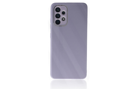 Newface Samsung Galaxy A23 4G Kılıf Glass Kapak - Lila