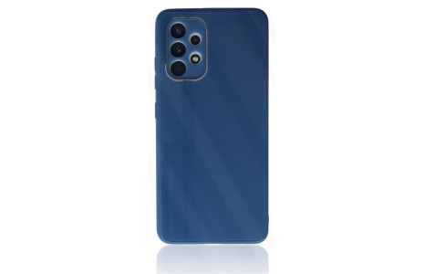 Newface Samsung Galaxy A23 4G Kılıf Glass Kapak - Mavi