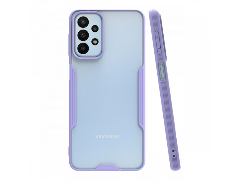 Newface Samsung Galaxy A23 4G Kılıf Platin Silikon - Lila